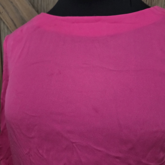 Alice + Olivia Fuchsia Ruffle Sleeve Blouse - Picture 3 of 5